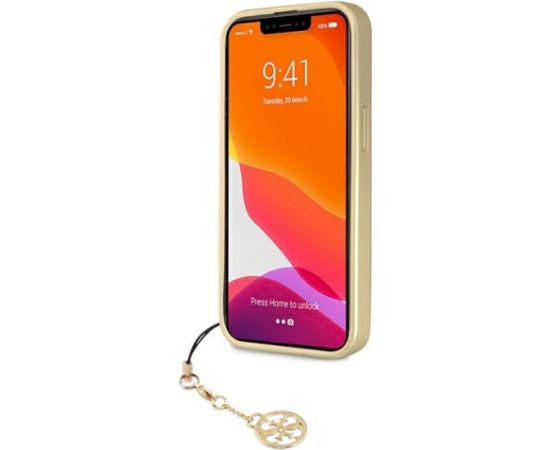 Guess GUHCP13MGF4GGR Hardcase 4G Charms Collection Aizsargapvalks priekš iPhone 13 / 14 / 15 6,1" / pelēks Neoriģinālie Maciņi