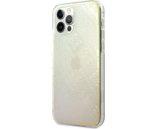 Guess GUHCP12M3D4GIRBL Aizsargapvalks priekš iPhone 12/12 Pro 6,1" Iridescent Hardcase 4G 3D Pattern Collection Neoriģinālie Maciņi