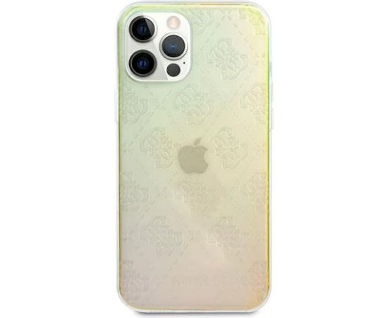 Guess GUHCP12M3D4GIRBL Aizsargapvalks priekš iPhone 12/12 Pro 6,1" Iridescent Hardcase 4G 3D Pattern Collection Neoriģinālie Maciņi