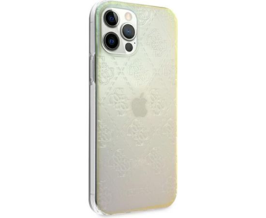 Guess GUHCP12M3D4GIRBL Aizsargapvalks priekš iPhone 12/12 Pro 6,1" Iridescent Hardcase 4G 3D Pattern Collection Neoriģinālie Maciņi