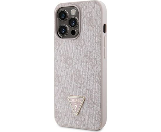 Guess GUHCP13LP4TDSCPP Crossbody 4G Metal Logo Aizsargapvalks priekš iPhone 13 Pro / 13 6.1" / rozā Neoriģinālie Maciņi