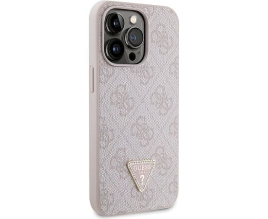 Guess GUHCP13LP4TDSCPP Crossbody 4G Metal Logo Aizsargapvalks priekš iPhone 13 Pro / 13 6.1" / rozā Neoriģinālie Maciņi
