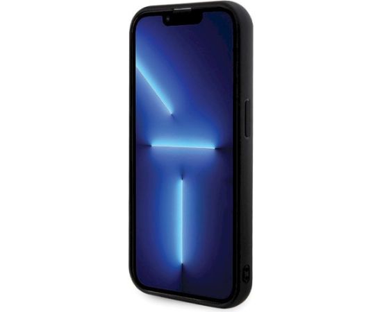 Guess GUHCP13LPSFDGSK Sequin Script Metal Aizsargapvalks priekš iPhone 13 Pro / 13 6.1" / melns Neoriģinālie Maciņi