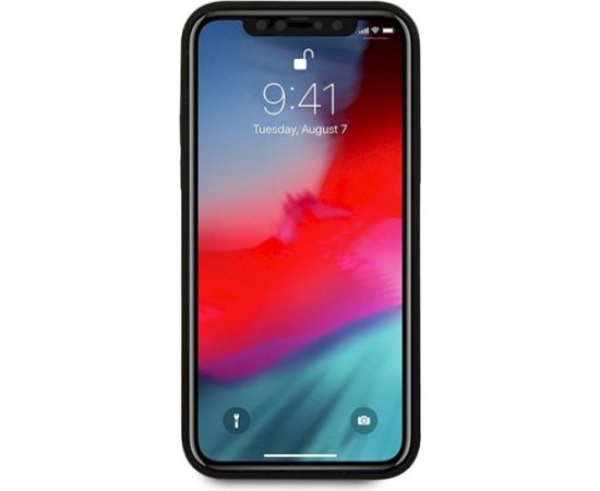 Guess GUHCP12LVSATMLRE Hardcase Saffiano Aizsargapvalks priekš iPhone 12 Pro Max 6,7" / sarkans Neoriģinālie Maciņi
