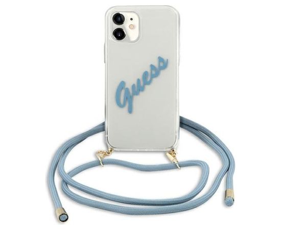 Guess GUHCP12SCRTVSBL Script Vintage Защитный чехол для iPhone 12 mini 5,4" / синий Чехлы - альтернативные