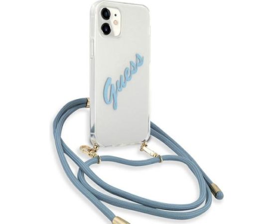 Guess GUHCP12SCRTVSBL Script Vintage Защитный чехол для iPhone 12 mini 5,4" / синий Чехлы - альтернативные
