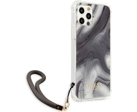 Guess GUHCP12MKSMAGR Marble Collection Aizsargapvalks priekš iPhone 12/12 Pro 6,1" / pelēks Neoriģinālie Maciņi