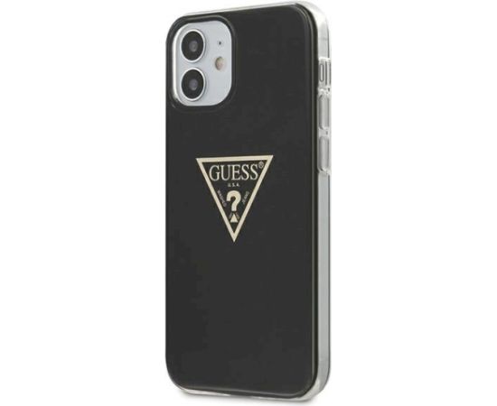 Guess GUHCP12SPCUMPTBK Metallic Collection Aizsargapvalks priekš iPhone 12 mini 5,4" / melns Neoriģinālie Maciņi