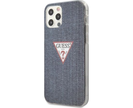 Guess GUHCP12LPCUJULDB Jeans Collection Aizsargapvalks priekš iPhone 12 Pro Max 6,7" / tumši zils Neoriģinālie Maciņi