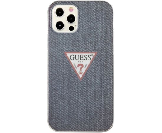 Guess GUHCP12LPCUJULDB Jeans Collection Aizsargapvalks priekš iPhone 12 Pro Max 6,7" / tumši zils Neoriģinālie Maciņi