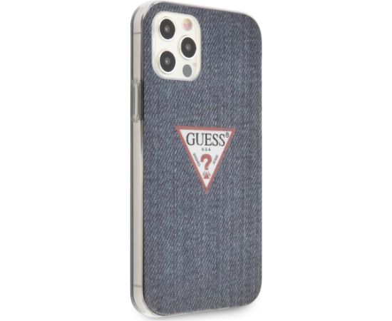 Guess GUHCP12LPCUJULDB Jeans Collection Aizsargapvalks priekš iPhone 12 Pro Max 6,7" / tumši zils Neoriģinālie Maciņi