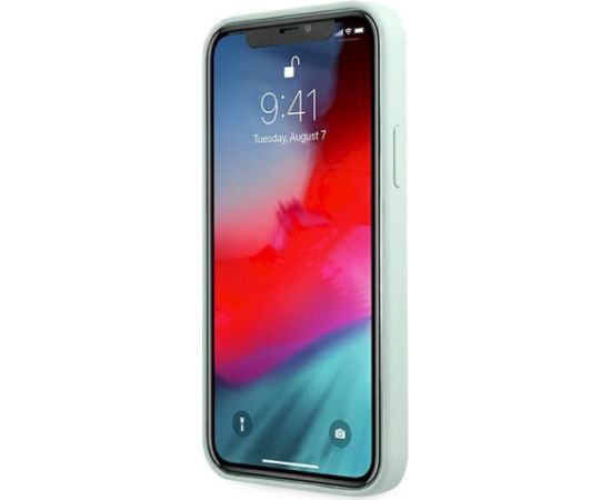 Guess GUHCP12MLSVSBF Silicone Vintage Hardcase Aizsargapvalks priekš iPhone 12/12 Pro 6,1" / blue fuschia Neoriģinālie Maciņi