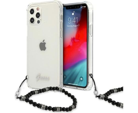 Guess GUHCP12MKPSBK Aizsargapvalks priekš iPhone 12/12 Pro 6,1" / Black Pearl Neoriģinālie Maciņi