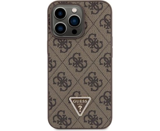 Guess GUHCP13LP4TDSCPW Hardcase Crossbody 4G Metal Logo Aizsargapvalks priekš iPhone 13 Pro / 13 6.1" / brūns Neoriģinālie Maciņi