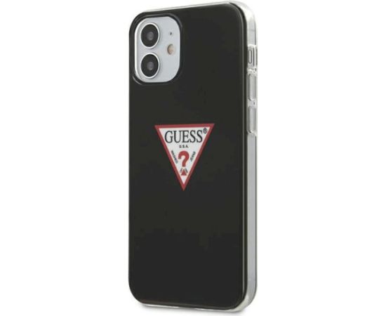 Guess GUHCP12SPCUCTLBK Triangle Collection Aizsargapvalks priekš iPhone 12 mini 5,4" / melns Neoriģinālie Maciņi