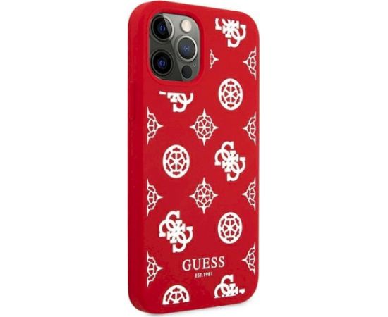Guess GUHCP12LLSPEWRE Peony Collection Aizsargapvalks priekš iPhone 12 Pro Max 6,7" / sarkans Neoriģinālie Maciņi