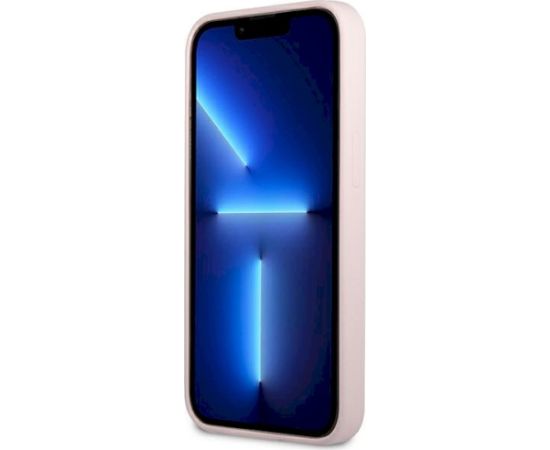 Guess GUHCP13LSLTGU Silicone Triangle Hardcase Aizsargapvalks priekš iPhone 13 Pro / 13 6,1" / violets Neoriģinālie Maciņi