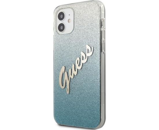 Guess GUHCP12SPCUGLSBL Glitter Gradient Script Защитный чехол для iPhone 12 mini 5,4" / синий Чехлы - альтернативные