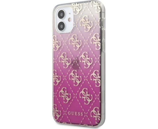 Guess GUHCP12SPCU4GGPI Hardcase 4G Gradient Aizsargapvalks priekš iPhone 12 mini 5,4" / rozā Neoriģinālie Maciņi