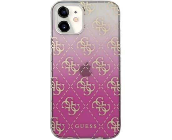 Guess GUHCP12SPCU4GGPI Hardcase 4G Gradient Aizsargapvalks priekš iPhone 12 mini 5,4" / rozā Neoriģinālie Maciņi