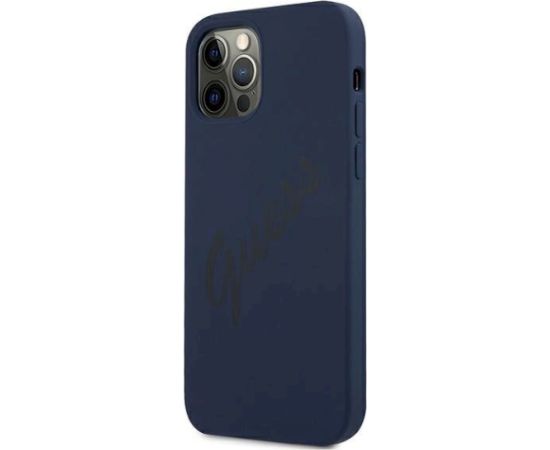 Guess GUHCP12LLSVSBL Script Vintage Hardcase Защитный чехол для iPhone 12 Pro Max 6,7" / синий Чехлы - альтернативные