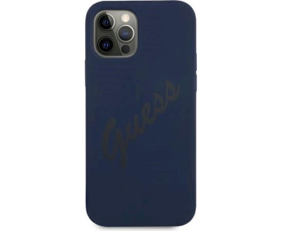 Guess GUHCP12LLSVSBL Script Vintage Hardcase Защитный чехол для iPhone 12 Pro Max 6,7" / синий Чехлы - альтернативные