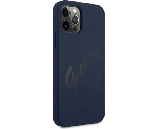 Guess GUHCP12LLSVSBL Script Vintage Hardcase Защитный чехол для iPhone 12 Pro Max 6,7" / синий Чехлы - альтернативные
