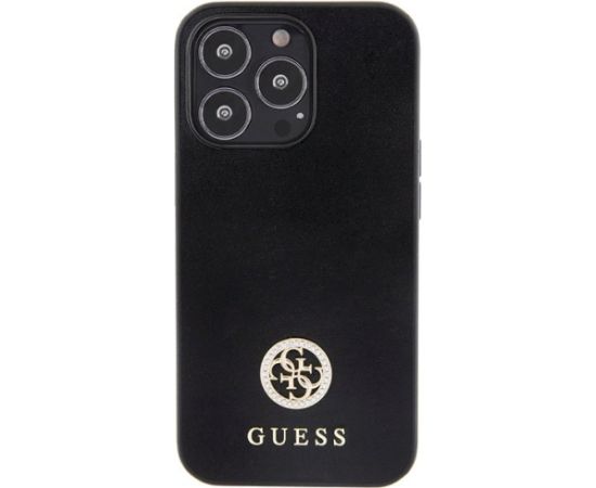 Guess GUHCP13LPS4DGPK Hardcase Strass Metal Logo Aizsargapvalks priekš iPhone 13 Pro 6.1" / melns Neoriģinālie Maciņi