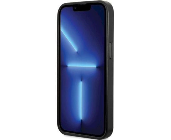 Guess GUHCP13LPS4DGPK Hardcase Strass Metal Logo Aizsargapvalks priekš iPhone 13 Pro 6.1" / melns Neoriģinālie Maciņi