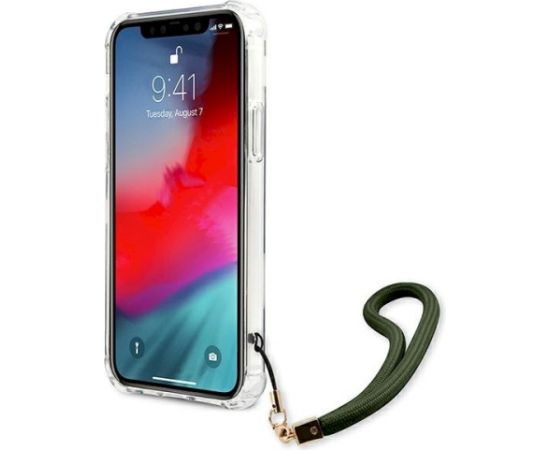 Guess GUHCP12MKSARKA Camo Collection Aizsargapvalks priekš iPhone 12/12 Pro 6,1" / haki Neoriģinālie Maciņi