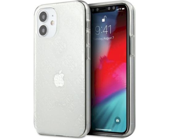 Guess GUHCP12S3D4GTR 4G 3D Pattern Collection Aizsargapvalks priekš iPhone 12 mini 5,4" / caurspīdīgs Neoriģinālie Maciņi