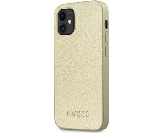 Guess GUHCP12SIGLGO Aizsargapvalks priekš iPhone 12 mini 5,4" / zelta Neoriģinālie Maciņi