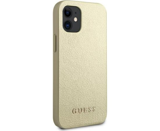 Guess GUHCP12SIGLGO Aizsargapvalks priekš iPhone 12 mini 5,4" / zelta Neoriģinālie Maciņi