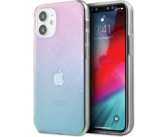 Guess GUHCP12S3D4GGBP Hardcase 4G 3D Pattern Collection Aizsargapvalks priekš iPhone 12 mini 5,4" / zils&rozā Neoriģinālie Maciņi