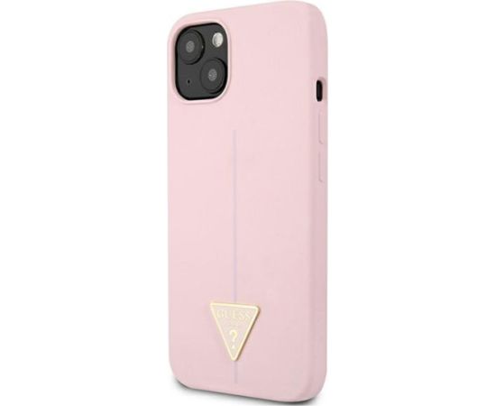 Guess GUHCP13SSLTGU Silicone Triangle Hardcase Aizsargapvalks priekš iPhone 13 mini 5,4" / violets Neoriģinālie Maciņi