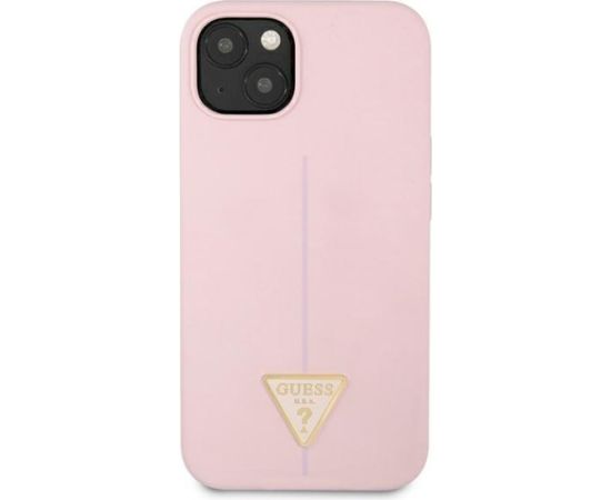 Guess GUHCP13SSLTGU Silicone Triangle Hardcase Aizsargapvalks priekš iPhone 13 mini 5,4" / violets Neoriģinālie Maciņi