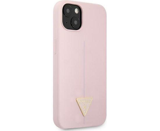 Guess GUHCP13SSLTGU Silicone Triangle Hardcase Aizsargapvalks priekš iPhone 13 mini 5,4" / violets Neoriģinālie Maciņi