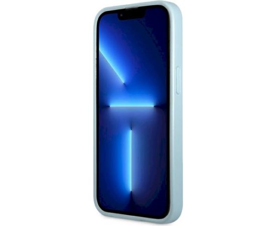 Guess GUHCP13XPS4MB Saffiano 4G Small Metal Logo Aizsargapvalks priekš iPhone 13 Pro Max 6,7" / zils Neoriģinālie Maciņi
