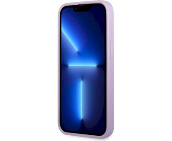 Guess GUHCP13XPS4MU Saffiano 4G Small Metal Logo Aizsargapvalks priekš iPhone 13 Pro Max 6,7" / violets Neoriģinālie Maciņi