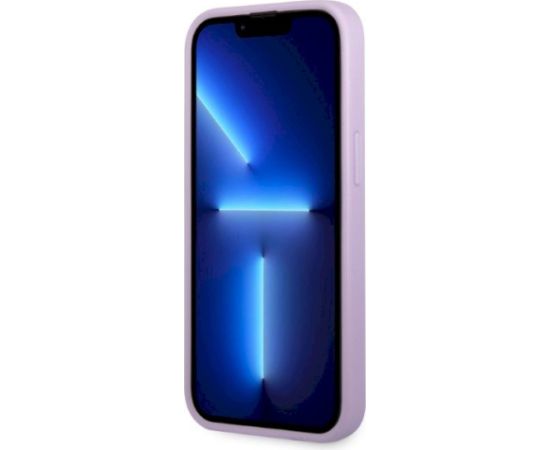 Guess GUHCP13SPS4MU Saffiano 4G Small Metal Logo Aizsargapvalks priekš iPhone 13 mini 5,4" / violets Neoriģinālie Maciņi