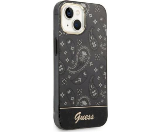 Guess GUHCP14MHGBNHK Hardcase Bandana Paisley Aizsargapvalks priekš iPhone 14 Plus / 15 Plus 6.7" / melns Neoriģinālie Maciņi