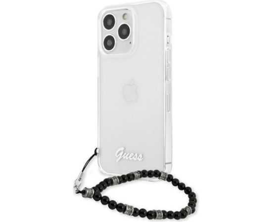 Guess GUHCP13XKPSBK Aizsargapvalks priekš iPhone 13 Pro Max 6.7" / Transparent Black Pearl Neoriģinālie Maciņi