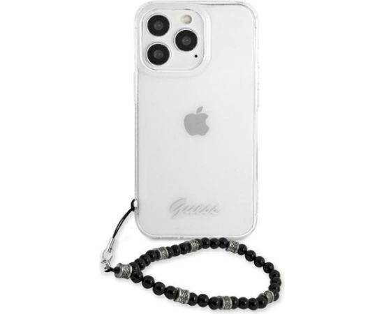Guess GUHCP13XKPSBK Aizsargapvalks priekš iPhone 13 Pro Max 6.7" / Transparent Black Pearl Neoriģinālie Maciņi