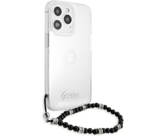Guess GUHCP13XKPSBK Aizsargapvalks priekš iPhone 13 Pro Max 6.7" / Transparent Black Pearl Neoriģinālie Maciņi