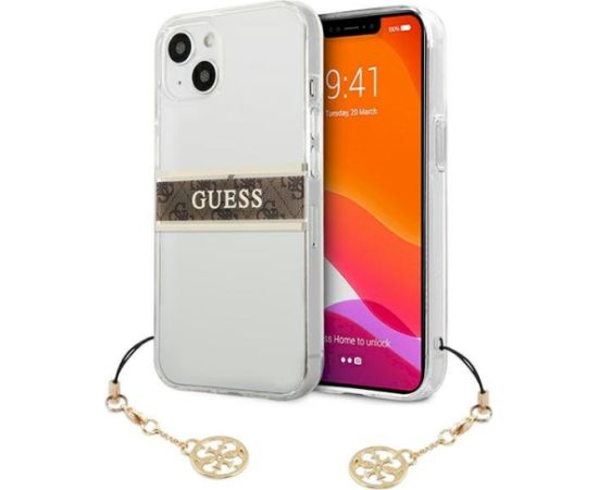 Guess GUHCP13SKB4GBR Aizsargapvalks priekš iPhone 13 mini 5,4" / brūns Neoriģinālie Maciņi