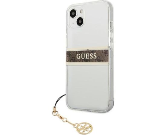 Guess GUHCP13SKB4GBR Aizsargapvalks priekš iPhone 13 mini 5,4" / brūns Neoriģinālie Maciņi