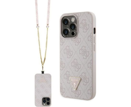 Guess GUHCP13XP4TDSCPP Crossbody 4G Metal Logo Aizsargapvalks priekš iPhone 13 Pro Max 6.7" / rozā Neoriģinālie Maciņi