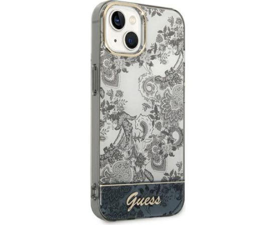 Guess GUHCP14MHGPLHG Porcelain Collection Aizsargapvalks priekš iPhone 14 Plus / 15 Plus 6.7" / pelēks Neoriģinālie Maciņi