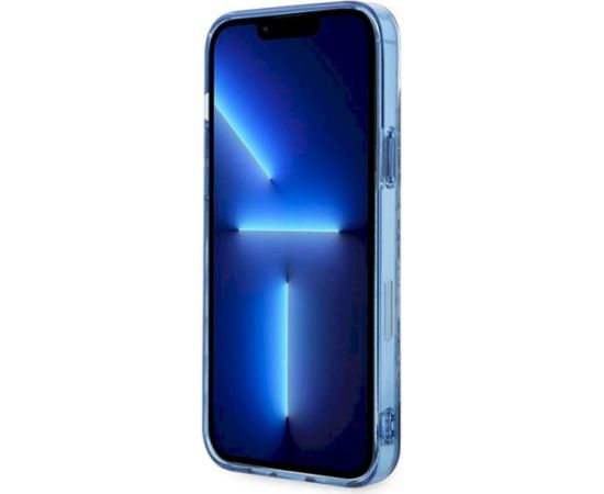 Guess GUHCP14MHGPLHB Porcelain Collection Aizsargapvalks priekš iPhone 14 Plus / 15 Plus 6.7" / zils Neoriģinālie Maciņi
