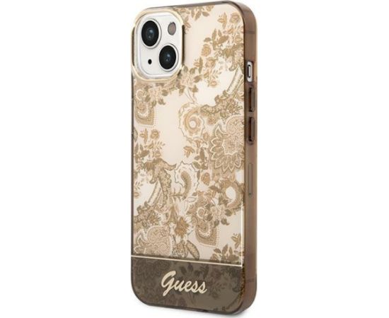Guess GUHCP14MHGPLHC Porcelain Collection Aizsargapvalks priekš iPhone 14 Plus / 15 Plus 6.7" / okera Neoriģinālie Maciņi